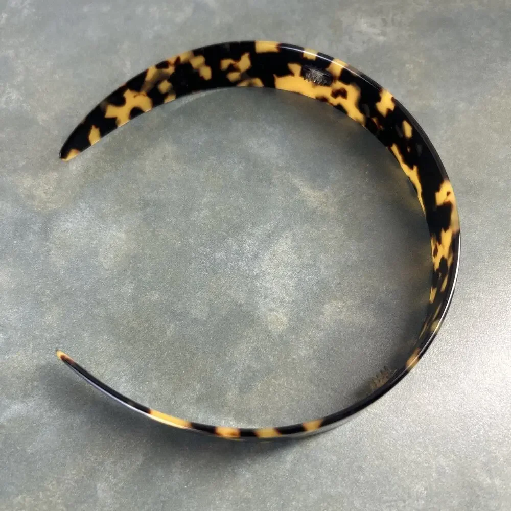Vintage Charles J Wahba Tortoiseshell Wide Headband Handmade France Hair Band